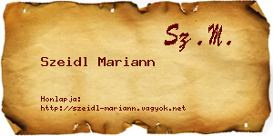Szeidl Mariann névjegykártya